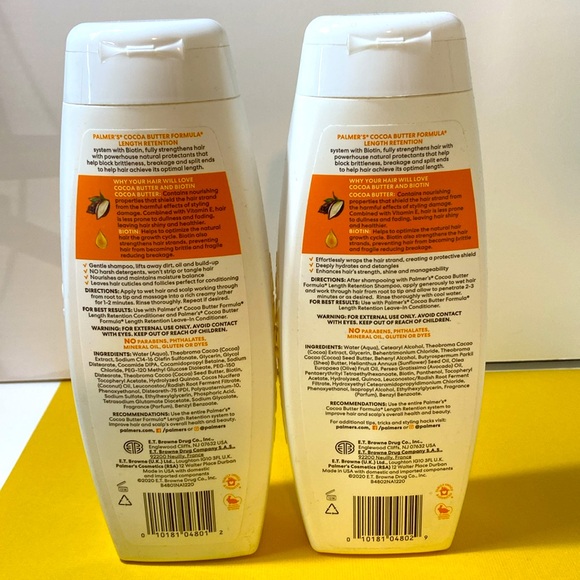 Palmers Cocoa Butter Formula Retention 13.5oz Shampoo&Conditioner Silicone Free - Picture 2 of 5